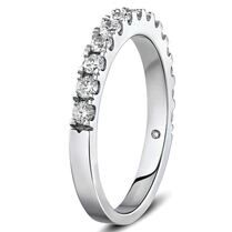 обзорное фото Кольцо дорожка с бриллиантами в белом золоте Вечная Любовь 039209  Золотые кольца для помолвки с бриллиантом