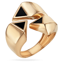 обзорное фото Золотое кольцо с агатом 030035  Золотые кольца с агатом