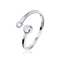 обзорное фото Серебряное кольцо с незамкнутым ободком 031234  Серебряные кольца без вставок