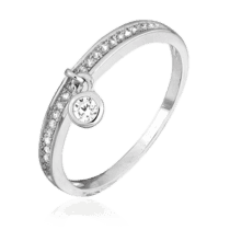 обзорное фото Серебряное кольцо с фианитами 024683  Серебряные кольца с фианитом