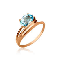обзорное фото Золотое кольцо с топазом 367001  Золотые кольца с топазом