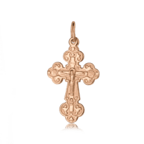 обзорное фото Золотой крестик на крестины 1,4,0246  Детский золотой крестик