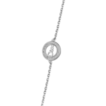 обзорное фото Серебряный браслет в стиле Dior с фианитами 027975  Серебряные женские браслеты