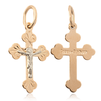 Золотой православный крестик 024259